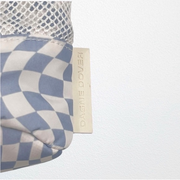 Dagne Dover Nova Sling Bag in Check Mix Blue + White